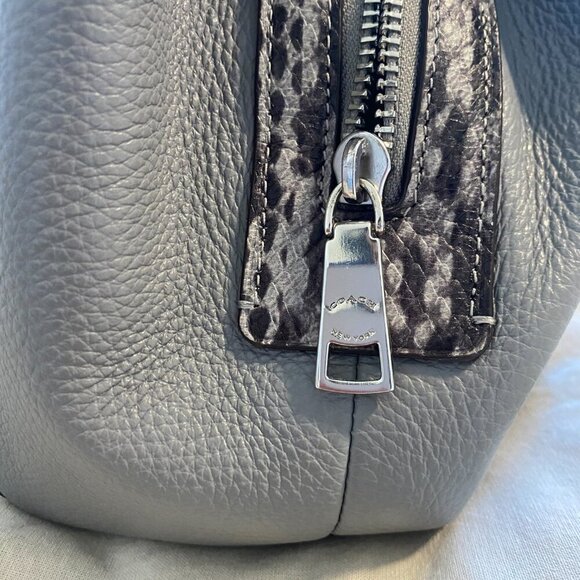 Coach C6830 Kristy Shoulder Bag Pebbled Leather Purse Signature Canvas - Picture 10 of 10